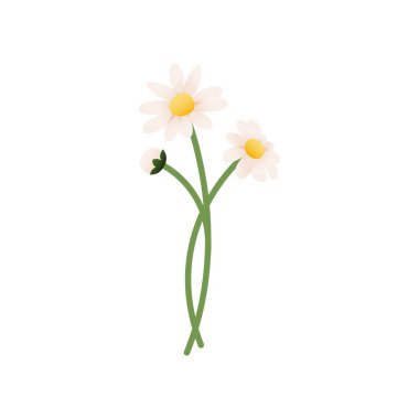 Çiçek çıkartması vektör illüstrasyonu. Çiçek elementi.