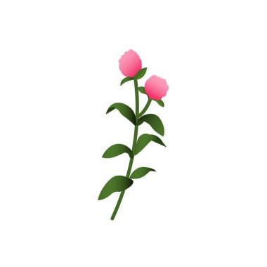 Çiçek çıkartması vektör illüstrasyonu. Çiçek elementi.