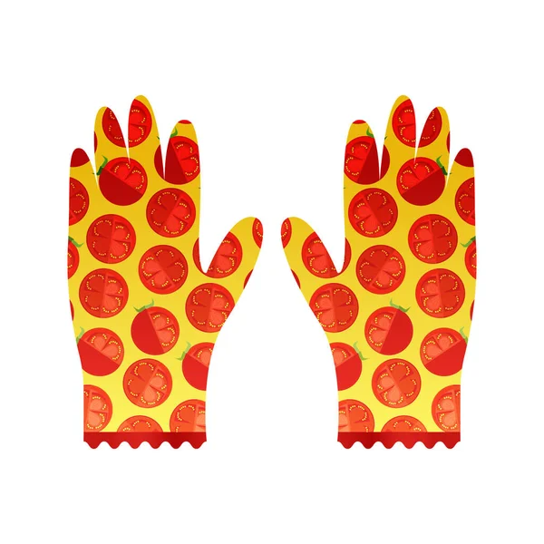 Guantes Jardín Moderna Ilustración Vectorial Plana Plantilla Medios Sociales — Vector de stock