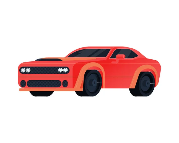 Voiture Sport Illustration Vectorielle Plate Moderne Cartoon Coloré Style Automobile — Image vectorielle