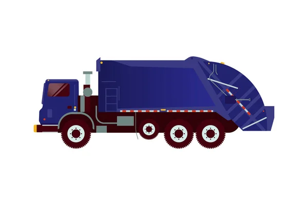 Vehículo Camión Basura Ilustración Vectorial Estilo Plano Moderno Plantilla Medios — Archivo Imágenes Vectoriales