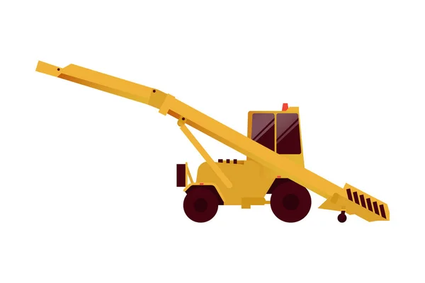Cleaning Equipment Vehicle Modern Flat Style Vector Illustration Snowplow — Stock Vector