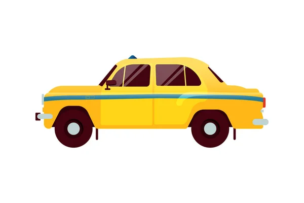 Veículo Táxi Ilustração Moderna Vetor Estilo Liso Modelo Mídia Social — Vetor de Stock