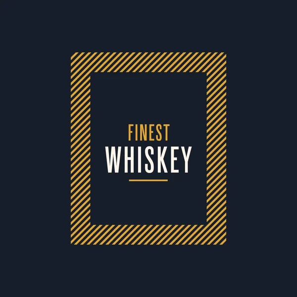 Feinster Whiskey Moderne Vektorillustration Schriftzüge Mit Dekorativen Elementen Auf Dunklem — Stockvektor