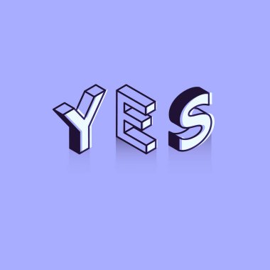 Öyle mi? Isome Latin Büyük Harfleri. Modern Vektör İllüstrasyonu. Harf Kompozisyonu. Sosyal Ortam Şablonu.