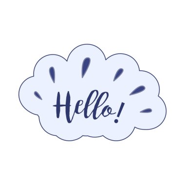 Hoş geldiniz. Modern Düz Vektör İllüstrasyonu. Harf Kompozisyonu. Sosyal Ortam Şablonu.