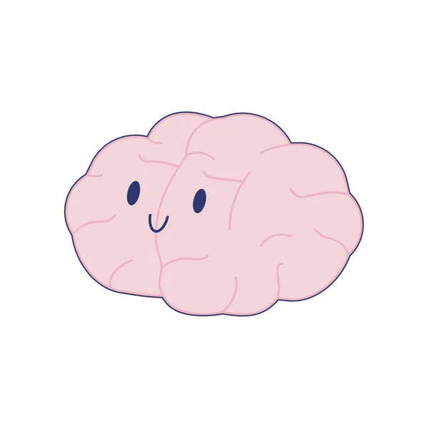 Cerebro Feliz Moderna Ilustración Vectorial Plana Entrena Cerebro Plantilla Medios — Archivo Imágenes Vectoriales