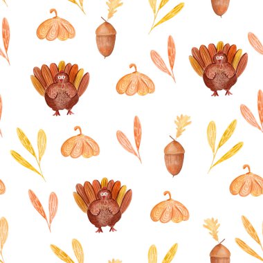 Şükran Günü suluboya hindi desenleri kusursuz. Hediye paketleme, tasarım işleri, kartpostallar, kumaş ve tekstil tasarımı, hediyelik eşya, ambalaj tasarımı, davetiye.