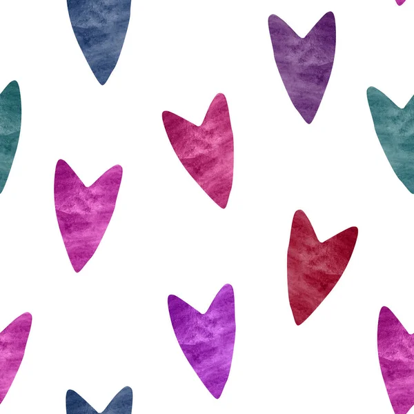 明るい多色の心の装飾のための壁紙パターン — ストック写真