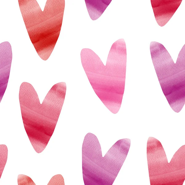 Corações Rosa Vermelho Padrão Papel Parede Cores Para Decoração Embrulho — Fotografia de Stock