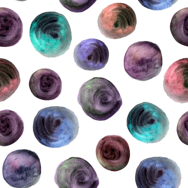 Abstract dark stains with metallic effect watercolor seamless pattern. Template for decorating designs and illustrations.