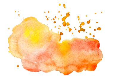 Suluboya lekesi ve sonbahar rengi. Tasarım ve çizimler için şablon.