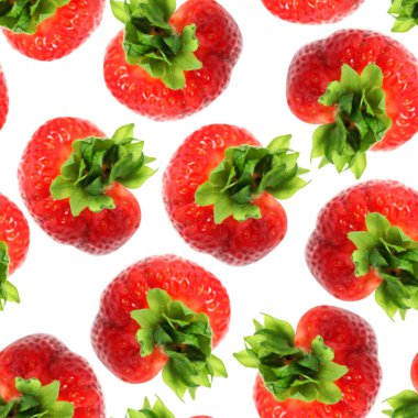 Kusursuz desenli çilek üst görünümü.