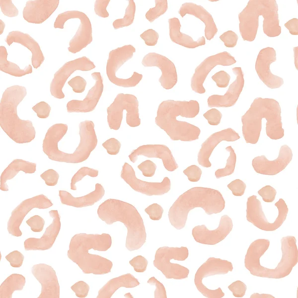 Pink Leopard Spots Watercolor Seamless Pattern Template Decorating Designs Illustrations — Stock Photo, Image