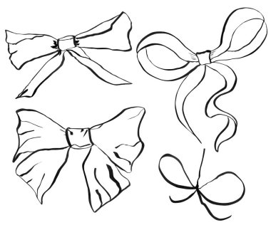 Yay doğrusal çizim seti. Tasarım ve çizimler için şablon.