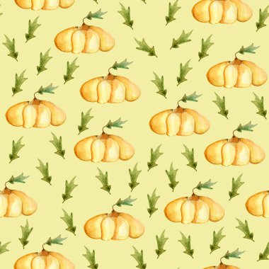 Suluboya balkabakları cadılar bayramı babaları. Tasarım ve çizimler için şablon.