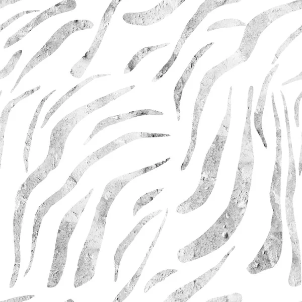 Biała Zebra Paski Akwarela Bezszwowy Wzór Szablon Dekoracji Wzorów Ilustracji — Zdjęcie stockowe