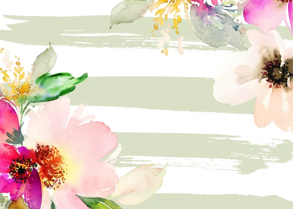 Çiçekli tebrik kartı.