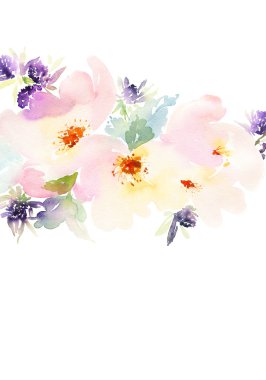 Çiçekli tebrik kartı.