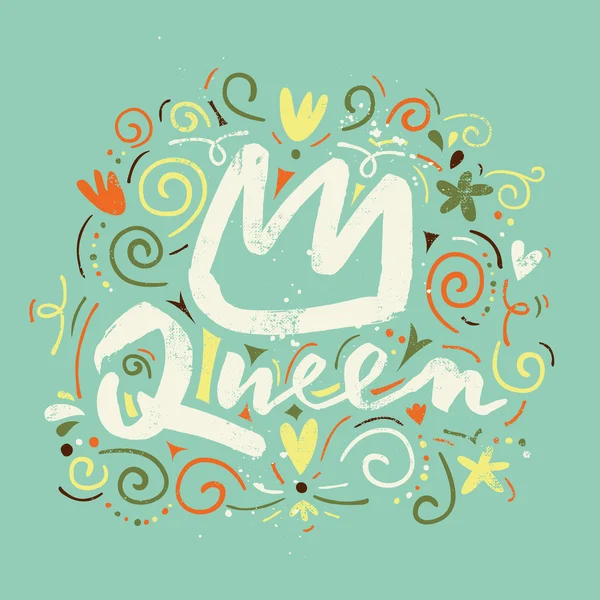T-shirt imprimé pour la reine . — Image vectorielle