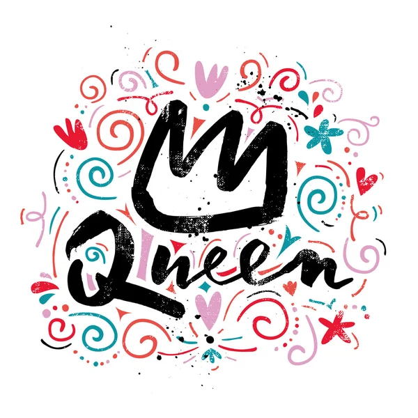 Camiseta estampada para la reina . — Vector de stock