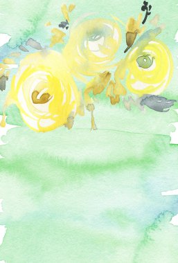 Çiçekli tebrik kartı.