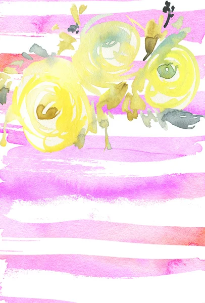 Çiçekli tebrik kartı.