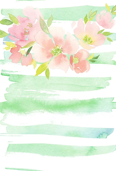 Çiçekli tebrik kartı.