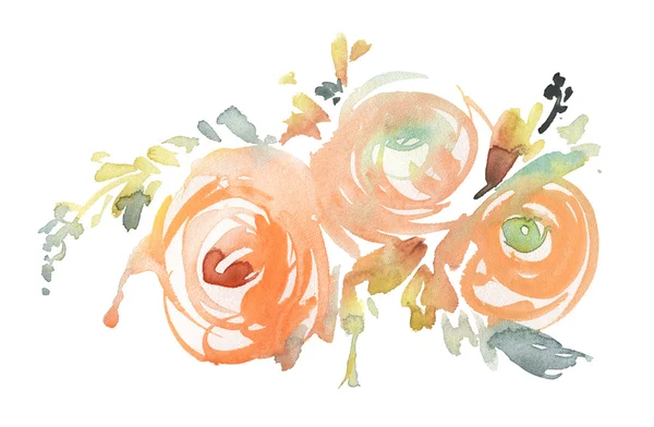 Fleurs aquarelle illustration. — Photo