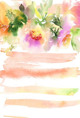 Çiçekli tebrik kartı