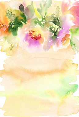 Çiçekli tebrik kartı