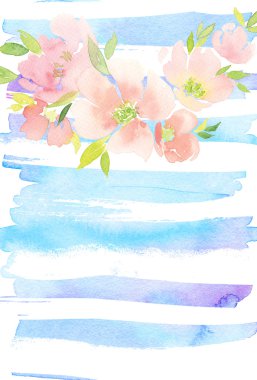 Çiçekli tebrik kartı