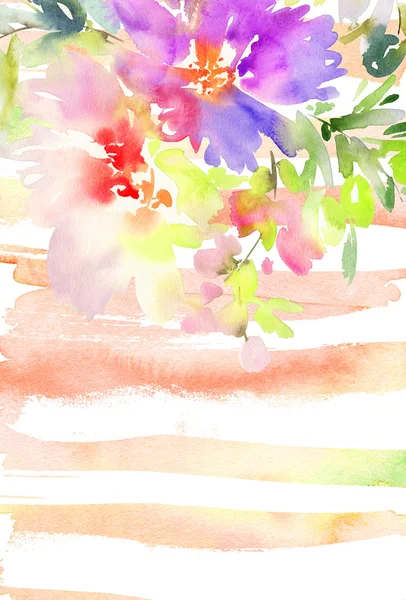 Çiçekli tebrik kartı.