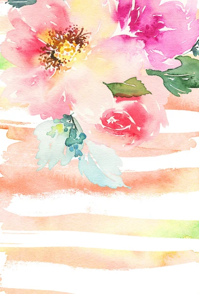 Çiçekli tebrik kartı.