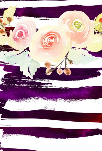 Çiçekli tebrik kartı.