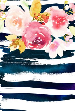 Çiçekli tebrik kartı