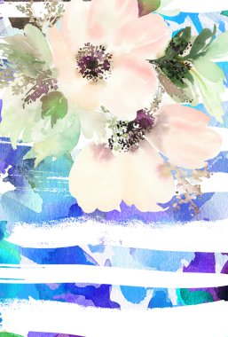 Çiçekli tebrik kartı