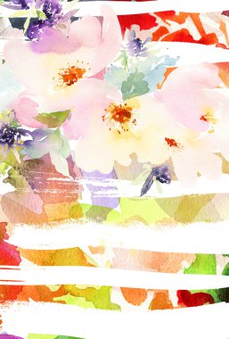 Çiçekli tebrik kartı