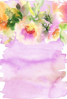 Çiçekli tebrik kartı