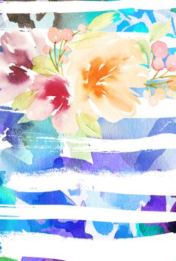 Çiçekli tebrik kartı