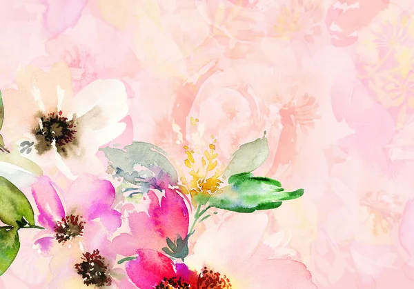 Листівка з квітами — стокове фото
