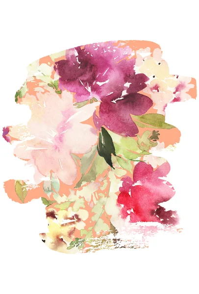 Blumen Aquarell Illustration — Stockfoto