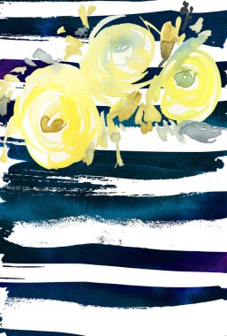 Çiçekli tebrik kartı