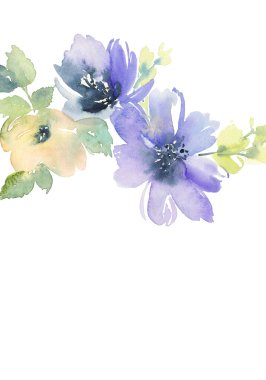 Çiçekli tebrik kartı