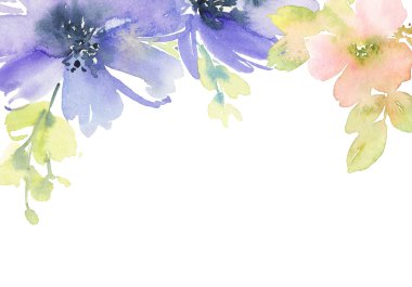 Çiçekli tebrik kartı