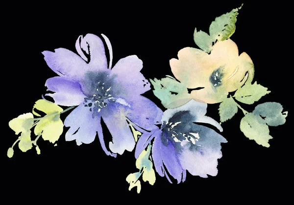 Акварельная иллюстрация цветов — стоковое фото