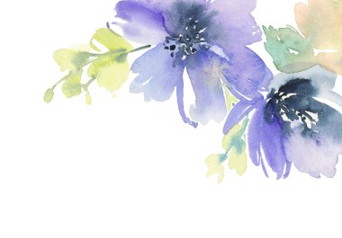 Çiçekli tebrik kartı