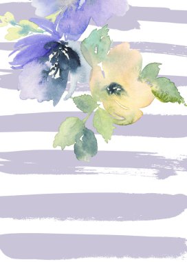 Çiçekli tebrik kartı