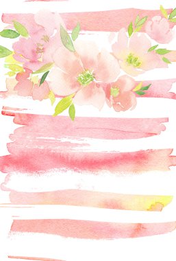 Çiçekli tebrik kartı