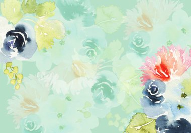 Çiçekli tebrik kartı